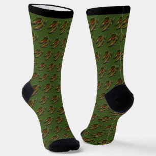 Gone Fishing Socks Coho Zalm Kunst Sokken