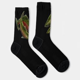 Gone Fishing Socks Coho Zalm Kunst Sokken