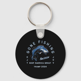 Gone Fishing Trump Vance 2024 Sport Vissen Tijdver Sleutelhanger