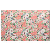 GONE FLORAL Coral Roos Print Stof (Fat Quarter)