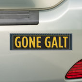 Gone Galt Bumpersticker (Op auto)
