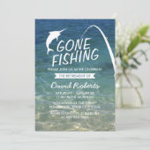 Gone Gevist Beach Retirement Party Kaart (Staand voorkant)