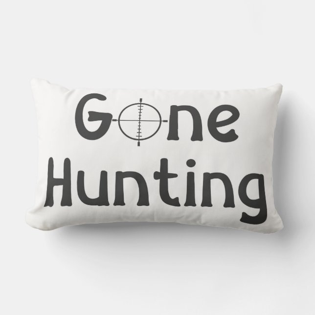"GONE HUNTING" TOSS PILLOW KUSSEN (Voorkant)