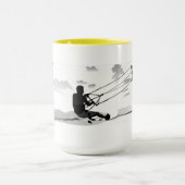 Gone Knots Kitesurfing - Geel met grote koffie-Mok Mok (Midden)