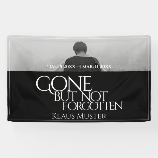Gone, maar niet vergeten - Donker Spandoek (Horizontaal)