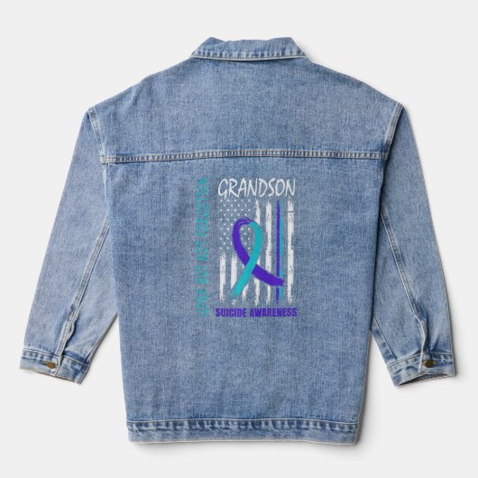 Gone, maar niet vergeten Grootzoon zelfmoordbewust Denim Jacket (Achterkant)