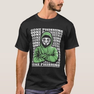 Gone Phishing Ethische Hacking Wit Pet Zwart Pet T-shirt