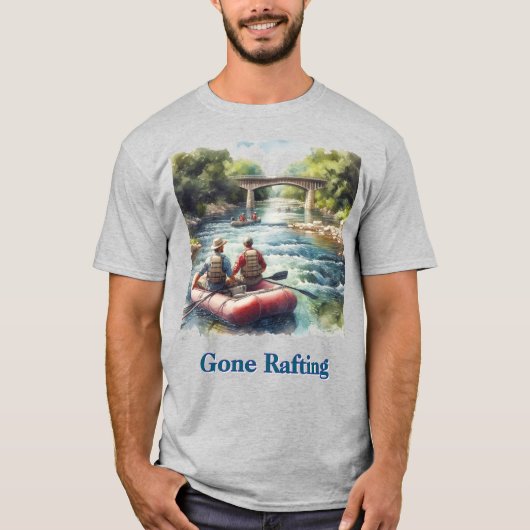 Gone Rafting White Water River Mannen T-shirt (Voorkant)
