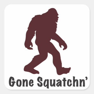 Gone Squantchin' Bigfoot Vierkante Sticker