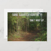Gone Squatch Huntin. Briefkaart (Voorkant / Achterkant)