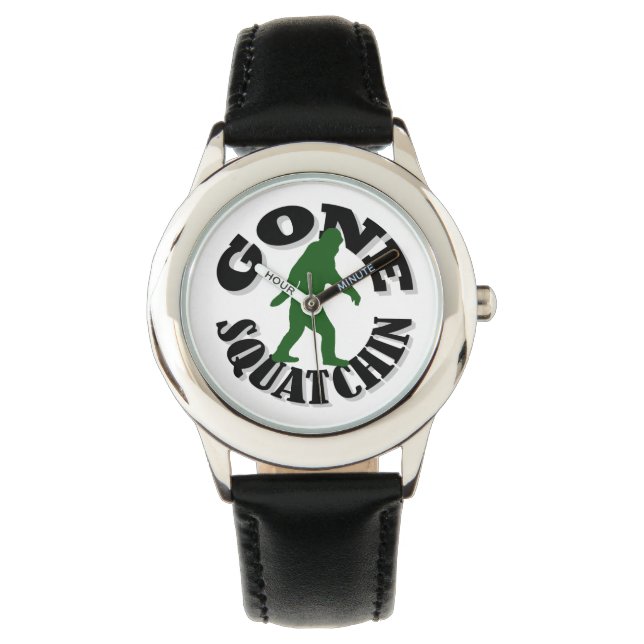 Gone Squatchin bigfoot Horloge (Voorkant)