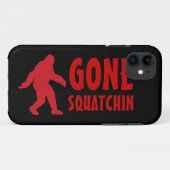 Gone squatchin bigfoot rode zwarte iphone 5 hoesje (Achterkant (horizontaal))