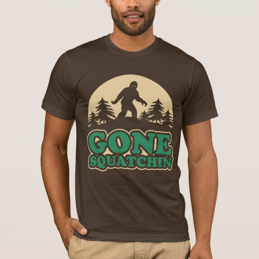 Gone Squatchin Bigfoot T-shirt (Voorkant)