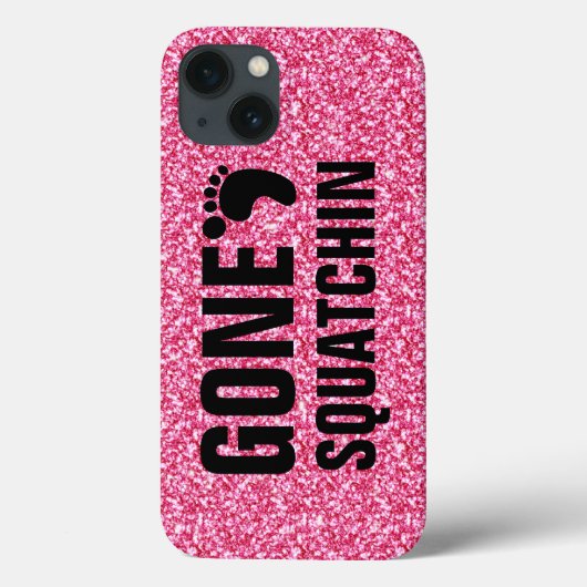 GONE SQUATCHIN BLACK PINK GLITTER FOTO Case-Mate iPhone CASE (Achterkant)