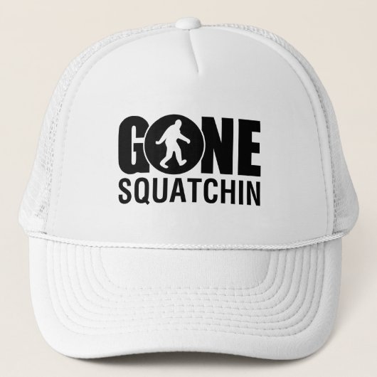 Gone Squatchin Black Trucker Pet (Voorkant)
