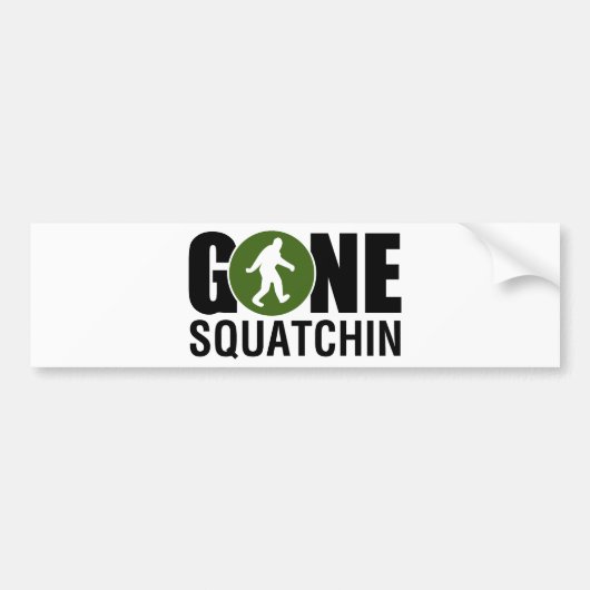 Gone Squatchin Bumpersticker (Voorkant)