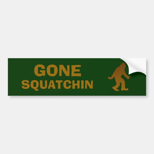 Gone Squatchin Bumpersticker (Voorkant)