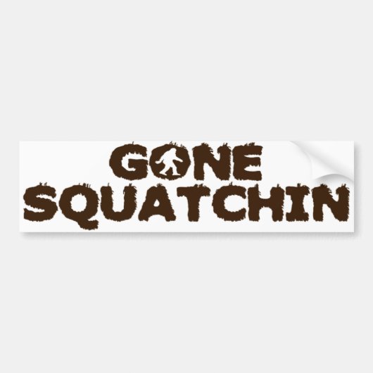 Gone Squatchin Bumpersticker (Voorkant)