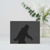 Gone Squatchin Charcoal Carbon Fiber Print Briefkaart (Staand voorkant)