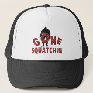 Gone Squatchin - Crayon Style Squatcher Trucker Pet