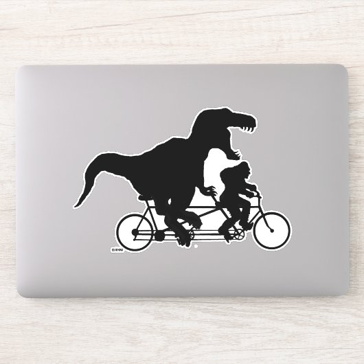 Gone Squatchin cycling met T-rex Sticker (Computer)