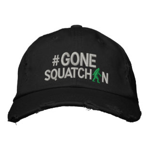 Gone Squatchin en hashtag Geborduurde Pet