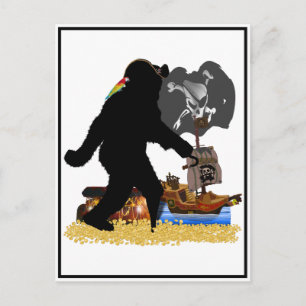 Gone Squatchin' Fer Buried Treasure Briefkaart