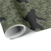 Gone Squatchin for on Olive Digital Camouflage Cadeaupapier (Rol Hoek)