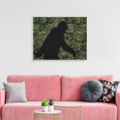 Gone Squatchin for on Olive Digital Camouflage Canvas Afdruk (Insitu (Woonkamer))