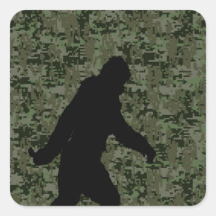 Gone Squatchin for on Olive Digital Camouflage Vierkante Sticker