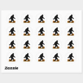 Gone Squatchin for Thanksgiving Turkey Ronde Sticker (Vel)