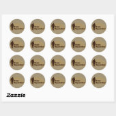 Gone Squatchin' Funny Bigfoot Sasquatch Ronde Sticker (Vel)