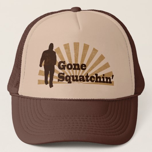 Gone Squatchin Funny Bigfoot Sasquatch Trucker Pet (Voorkant)