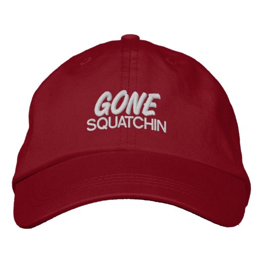 Gone Squatchin Geborduurde Pet (Voorkant)