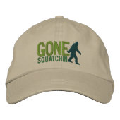 GONE SQUATCHIN GROOT geborduurd pet (Voorkant)