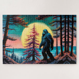 Gone Squatchin' Kleurrijke Sasquatch Landschap Legpuzzel