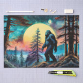 Gone Squatchin' Kleurrijke Sasquatch Landschap Tissuepapier (Craft)