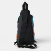 Gone Squatchin' Kleurrijke Sasquatch Landschap Toe Sling Bag (Achterkant)