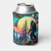 Gone Squatchin' Kleurrijke Sasquatch Moon Blikjeskoeler (Blikje Achterkant)