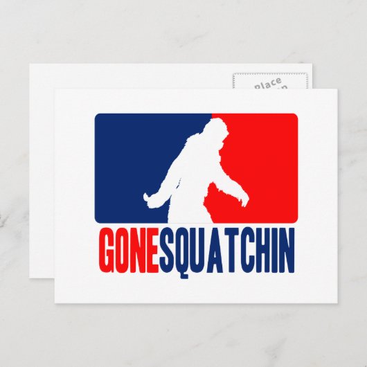 Gone Squatchin League Style Briefkaart (Voorkant / Achterkant)
