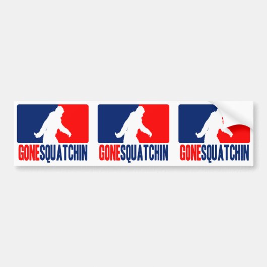 Gone Squatchin League Style Bumpersticker (Voorkant)