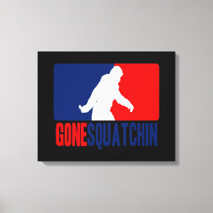 Gone Squatchin League Style Canvas Afdruk