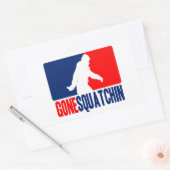 Gone Squatchin League Style Rechthoekige Sticker (Envelop)