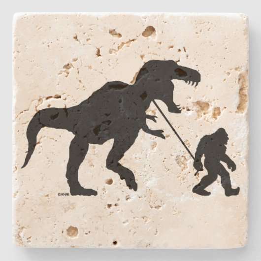 Gone Squatchin met T-rex Stenen Onderzetter (Voorkant)