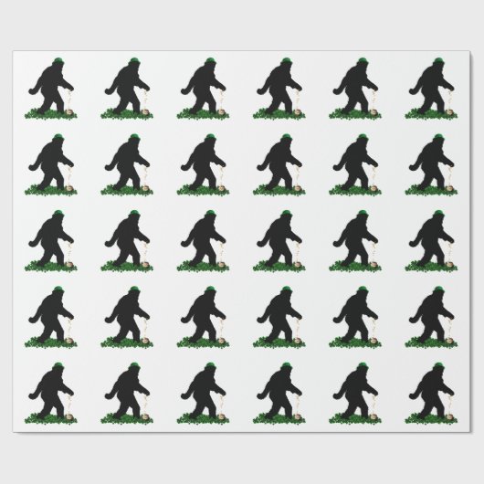Gone Squatchin' on St. Patrick's Day Cadeaupapier (Vlak)