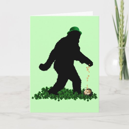 Gone Squatchin' on St. Patrick's Day Kaart (Voorkant)