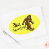 Gone Squatchin Ovale Sticker (Envelop)
