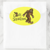 Gone Squatchin Ovale Sticker (Tas)
