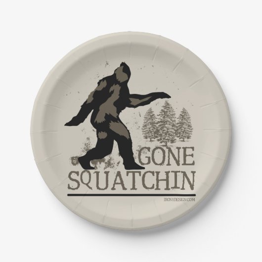 Gone Squatchin Papieren Bordje (Voorkant)