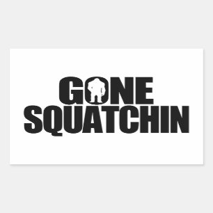 Gone Squatchin Rechthoekige Sticker